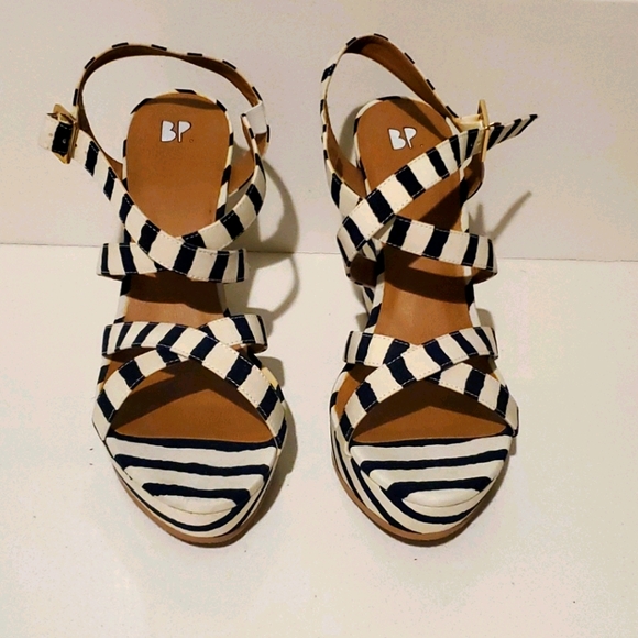 Nordstrom BP Wedge Open Toe Heels πHPπ - Picture 2 of 7